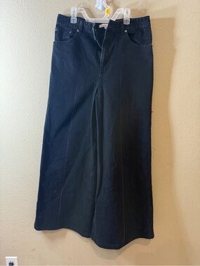 Tibi Black Wide-Leg Jeans